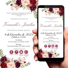 Convite digital interativo para casamento